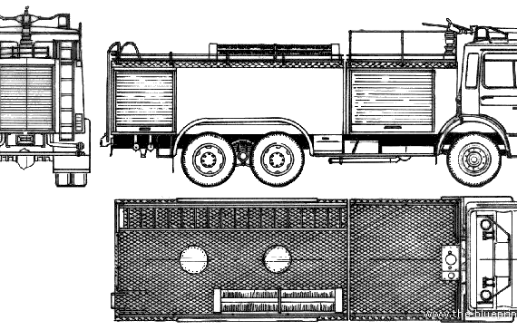 Грузовик MAN 26.204 Fire Truck (1986) - чертежи, габариты, рисунки