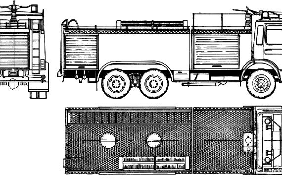 Грузовик MAN 26.240 Fire Truck (1981) - чертежи, габариты, рисунки