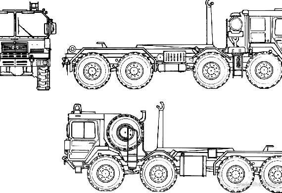 Truck MAN 27.365 VFAE (1985) - drawings, dimensions, figures