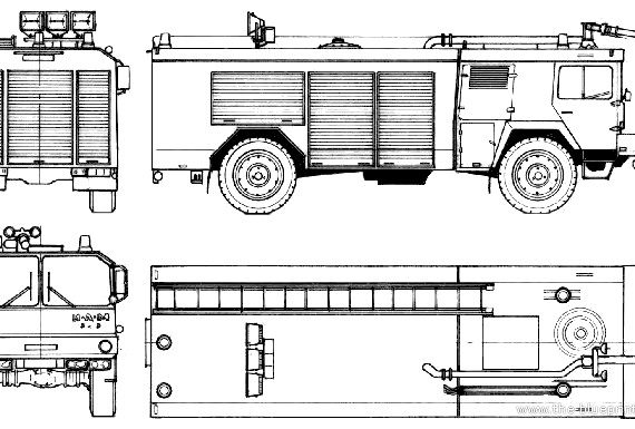 MAN 7 TGL 4x4 Fire Truck (1986) - drawings, dimensions, pictures