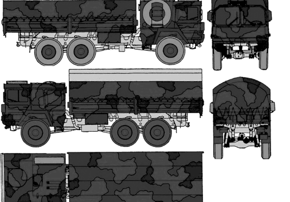 MAN 7t Mil truck - drawings, dimensions, figures