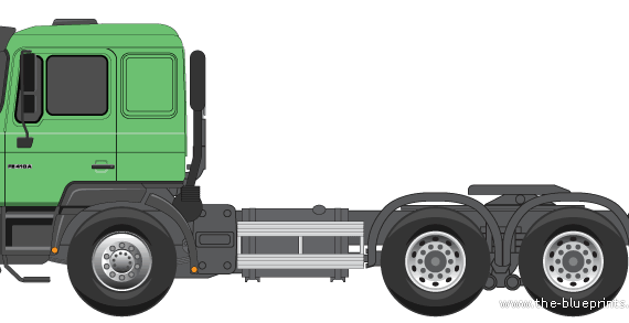MAN F2000 truck - drawings, dimensions, figures