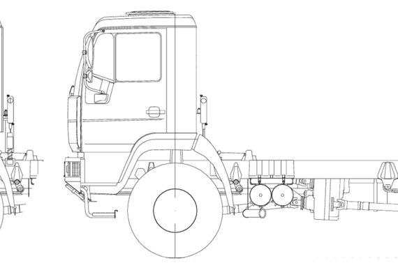 Truck MAN LE 4x4 10ton - drawings, dimensions, figures