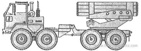 MAN T10 8x8 MLRS truck - drawings, dimensions, figures