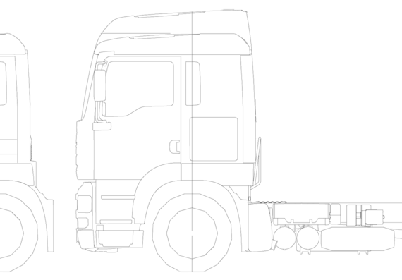 MAN TGA 4x2 Light truck - drawings, dimensions, figures