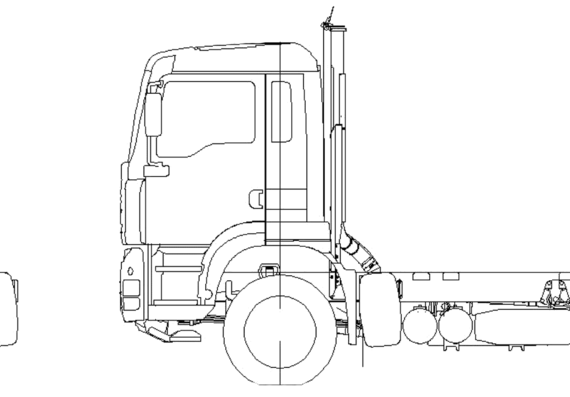 MAN TGA 4x4 Chassis truck - drawings, dimensions, pictures