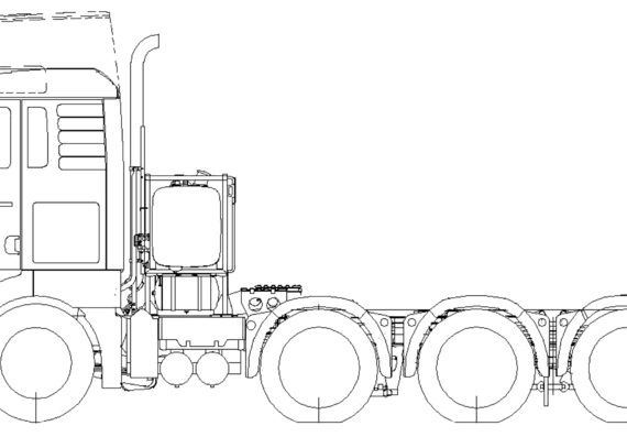 MAN TGA 8x4 480 truck - drawings, dimensions, figures