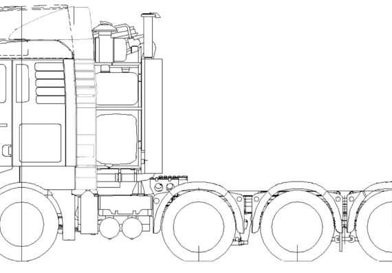 MAN TGA 8x4 660 truck - drawings, dimensions, figures