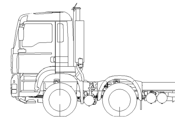 MAN TGA 8x8 Chassis truck - drawings, dimensions, pictures