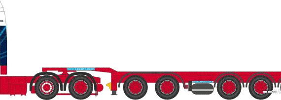 MAN TGX XXL Combitrailer truck - drawings, dimensions, pictures