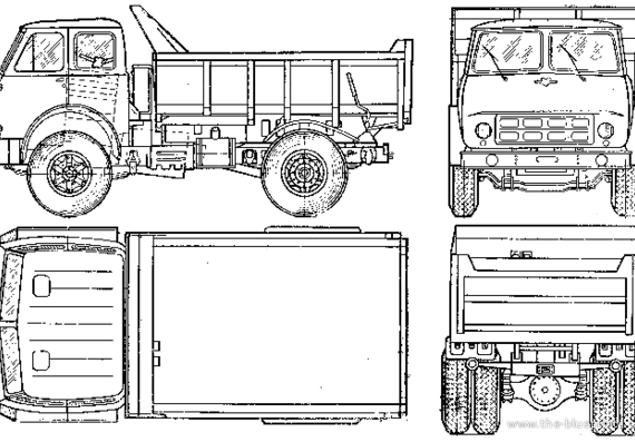 MAZ- truck - drawings, dimensions, figures