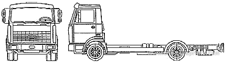 Truck MAZ-43040 - drawings, dimensions, figures