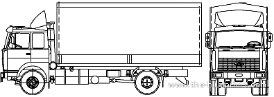 Truck MAZ-53366 - drawings, dimensions, figures