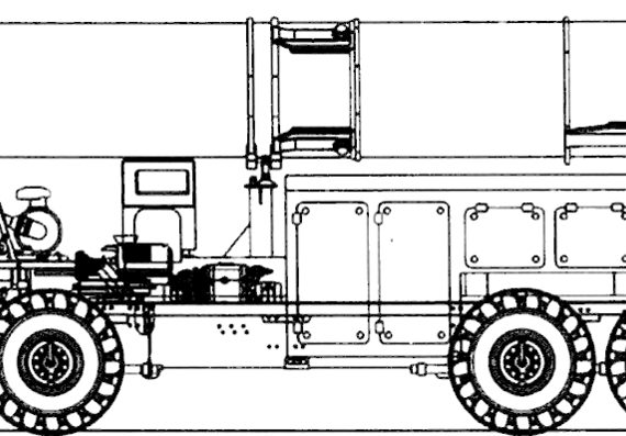 Truck MAZ-537 S-300 - drawings, dimensions, figures