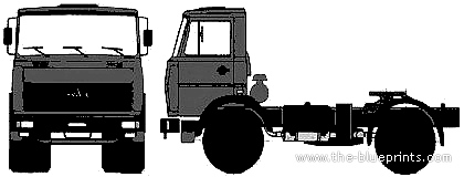 Truck MAZ-54331 - drawings, dimensions, figures