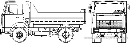 Truck MAZ-5551 - drawings, dimensions, figures