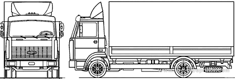 Truck MAZ 437041-221 4x2 (2007) - drawings, dimensions, figures