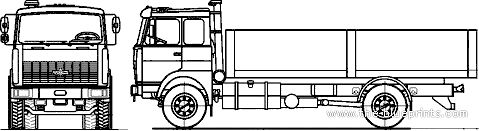 Truck MAZ 533603-220 4x2 (2007) - drawings, dimensions, figures