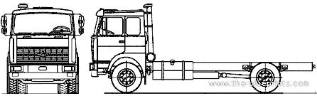 Truck MAZ 533603-240 4x2 (2007) - drawings, dimensions, figures
