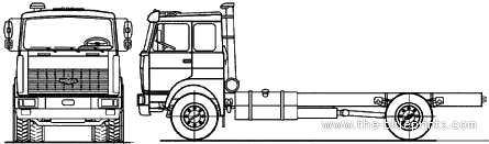 Truck MAZ 533605-240 4x2 (2007) - drawings, dimensions, figures
