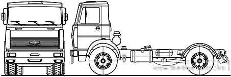 Truck MAZ 533702-270 4x2 (2007) - drawings, dimensions, figures