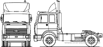 Truck MAZ 543205-220 4x2 (2007) - drawings, dimensions, figures