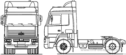 Truck MAZ 544008-060-020 4x2 (2007) - drawings, dimensions, figures