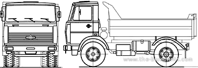 Truck MAZ 555102-220 4x2 (2007) - drawings, dimensions, figures