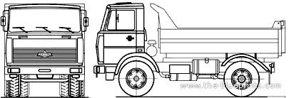 Truck MAZ 555131-320 4x2 (2007) - drawings, dimensions, figures
