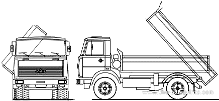 Truck MAZ 555132-325 4x2 (2007) - drawings, dimensions, figures