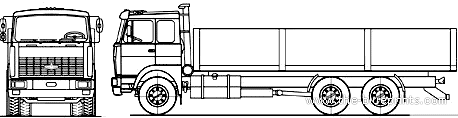 Truck MAZ 630305-220 6x6 (2007) - drawings, dimensions, figures