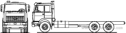 Truck MAZ 630305-240 6x4 (2007) - drawings, dimensions, figures