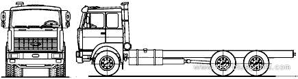 Truck MAZ 630308-243 6x4 (2007) - drawings, dimensions, figures