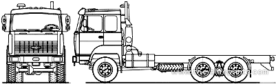 Truck MAZ 631705-241 6x6 (2007) - drawings, dimensions, figures