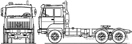 Truck MAZ 642505-230 6x6 (2007) - drawings, dimensions, figures