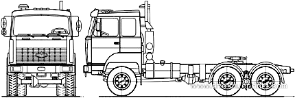 Truck MAZ 642508-230 6x6 (2007) - drawings, dimensions, figures