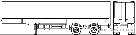 Truck MAZ 938660-021 Trailer (2007) - drawings, dimensions, pictures