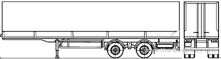 Truck MAZ 938662-025 Trailer (2007) - drawings, dimensions, pictures