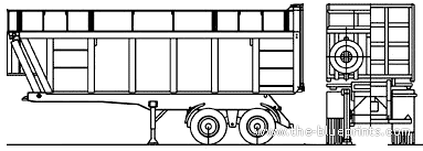 Truck MAZ 950600-030 Trailer (2007) - drawings, dimensions, pictures