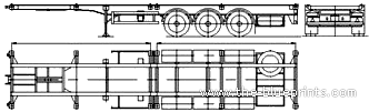 Truck MAZ 991900-012 Trailer (2007) - drawings, dimensions, pictures