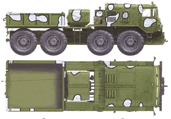 Truck MAZ T-537L - drawings, dimensions, figures