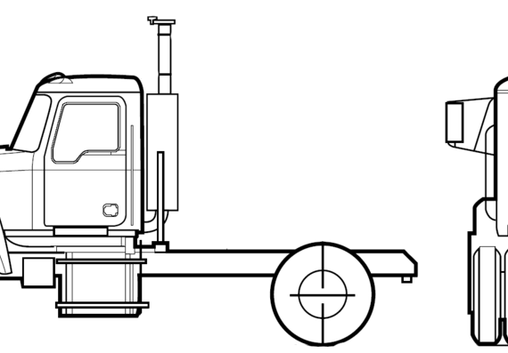 Truck Mack CHN602 (2005) - drawings, dimensions, figures
