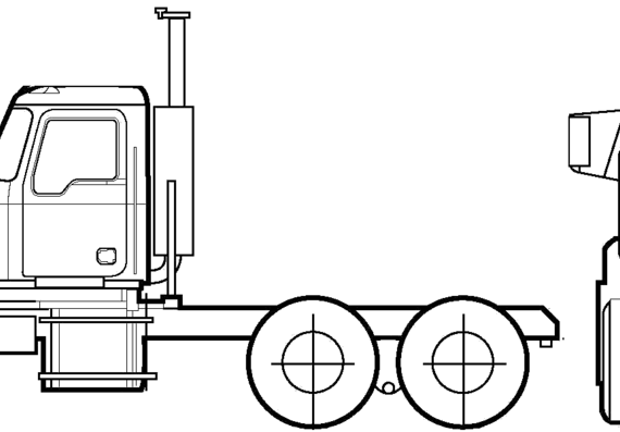 Truck Mack CHN603 6X4 (2005) - drawings, dimensions, figures