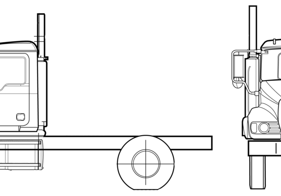 Mack CV712 truck - drawings, dimensions, figures
