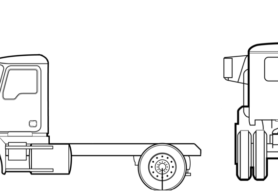 Mack CXN602 truck - drawings, dimensions, figures