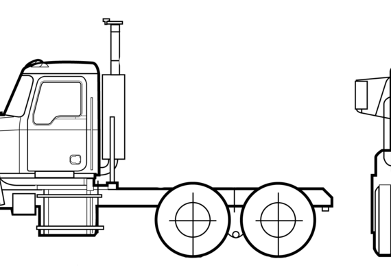 Mack CXN603 truck - drawings, dimensions, figures
