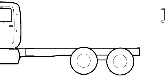 Грузовик Mack DM600SX (2005) - чертежи, габариты, рисунки