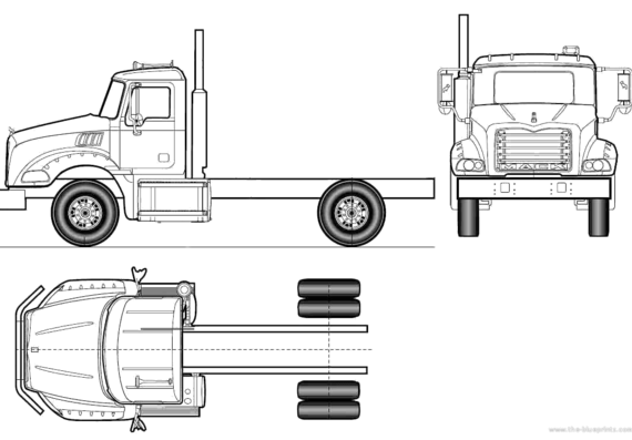 Truck Mack Granite Axle Back GU812 4x2 (2011) - drawings, dimensions, pictures
