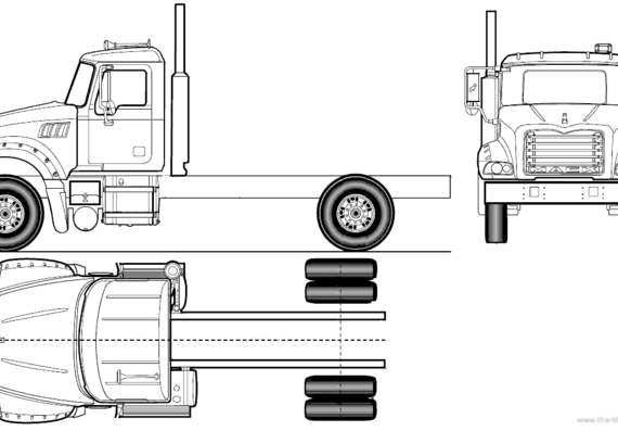 Mack Granite Axle Forward GU712 4X2 truck (2011) - drawings, dimensions, pictures