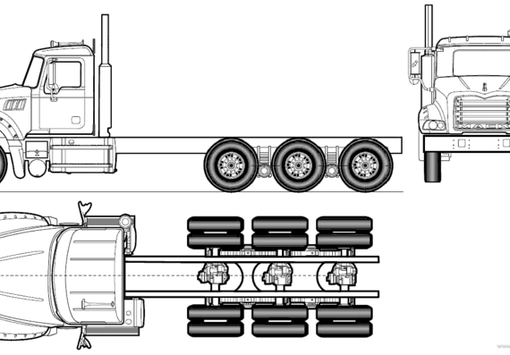 Mack Granite Axle Forward GU714 8X6 truck (2011) - drawings, dimensions, pictures